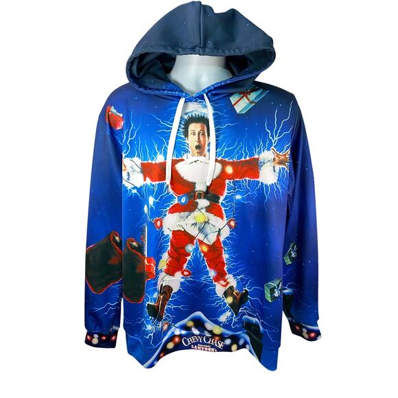 National Lampoon Christmas Vacation Clark Griswold Sweater Chevy Chase XL 23x29 - Picture 1 of 10